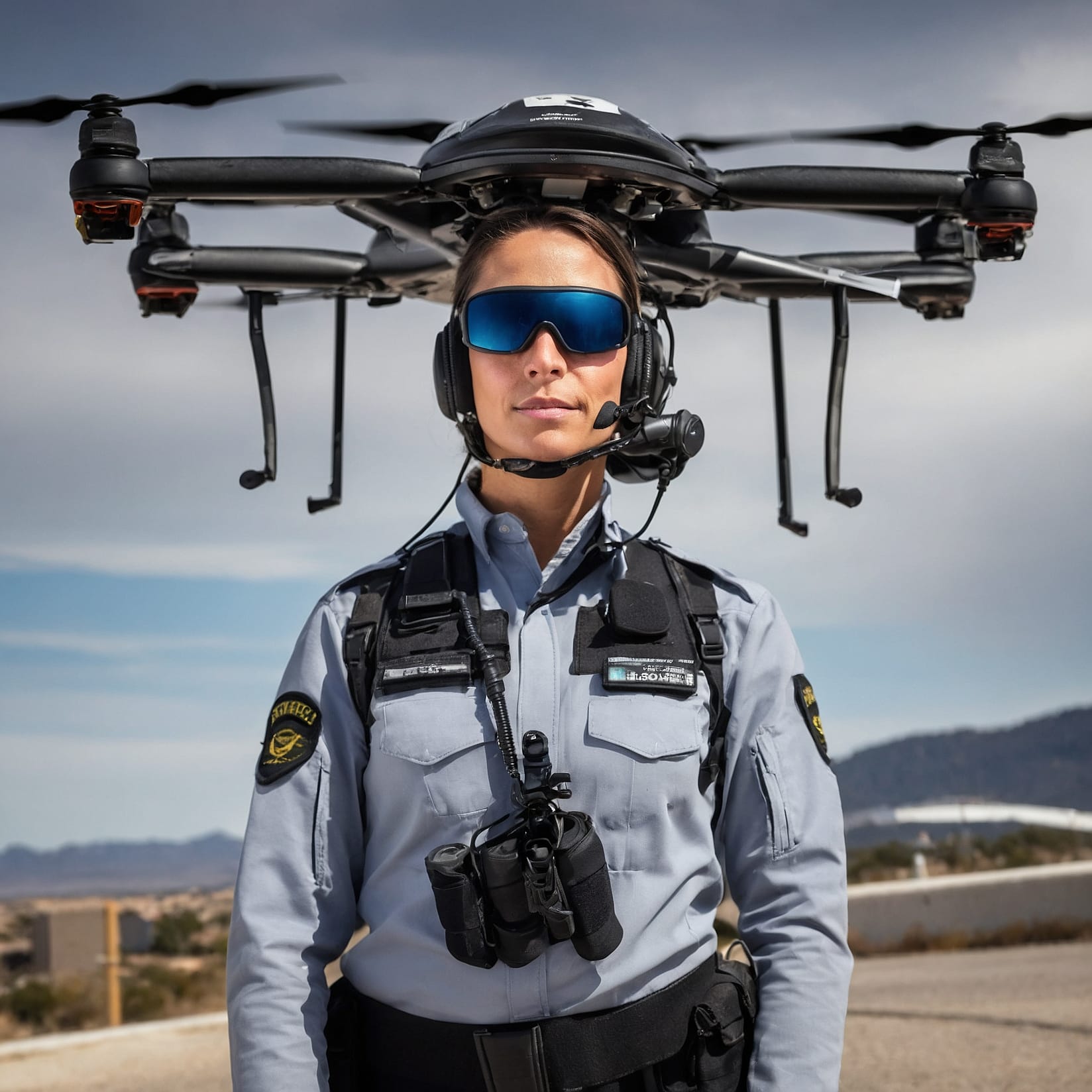 Instructores capacitando pilotos drones